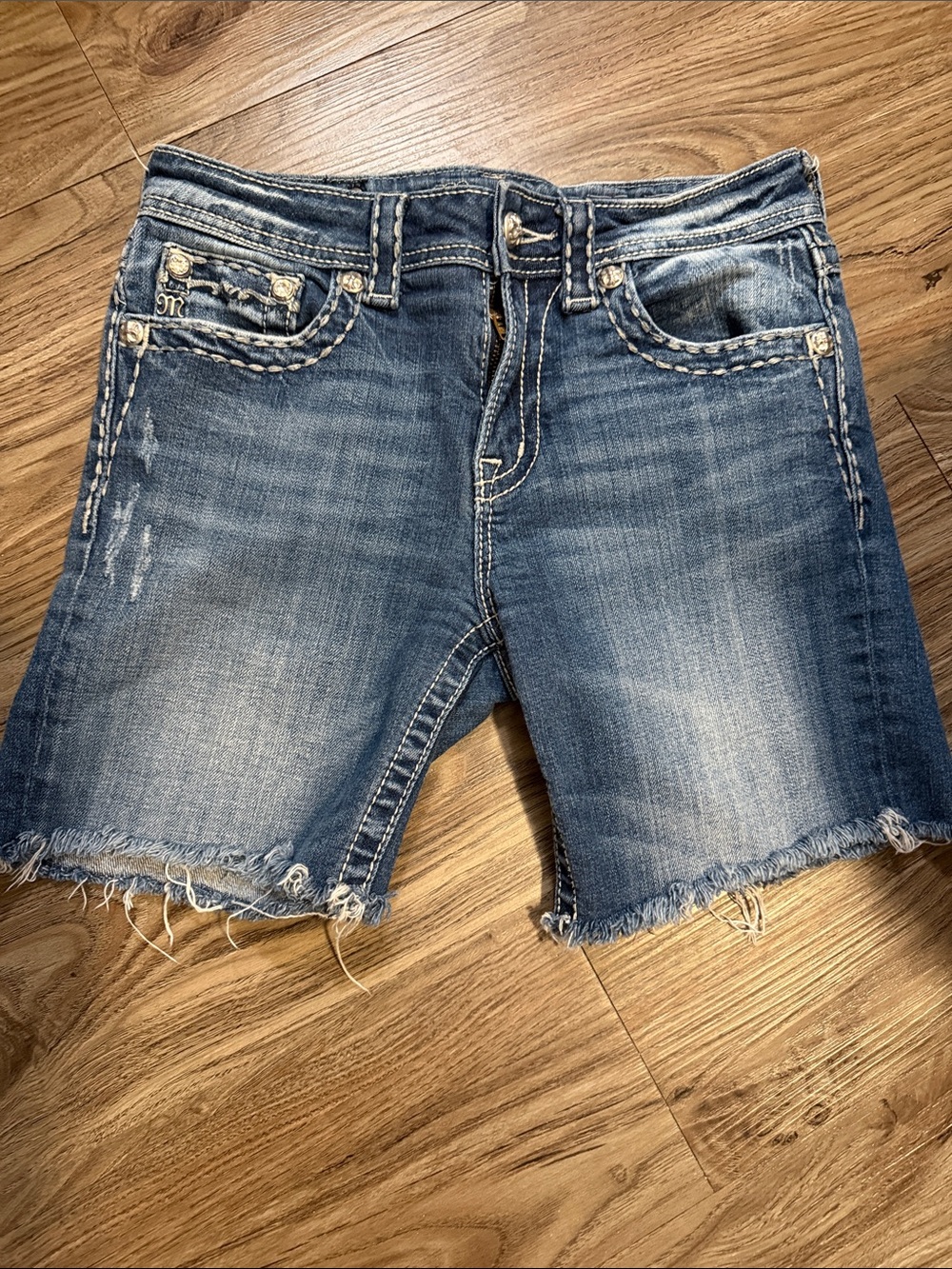 Miss Me Boyfriend Bermuda Denim Shorts